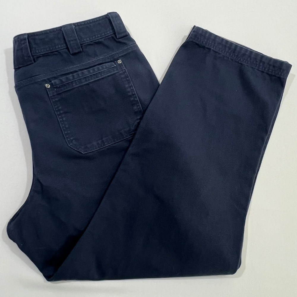 Duluth Trading Co Men 44x33 Navy Blue Relaxed Fit Canvas Ballroom Pants Workwear